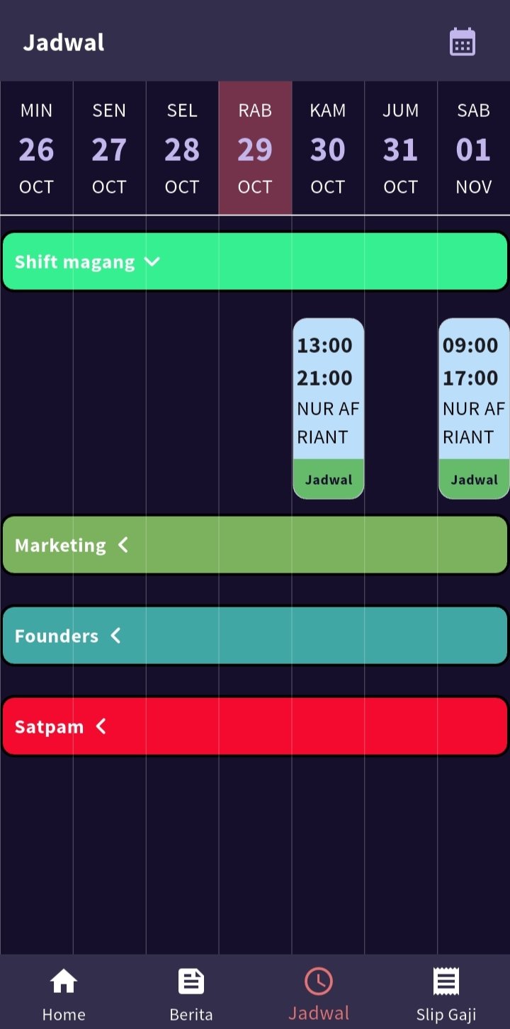 jadwal karyawan